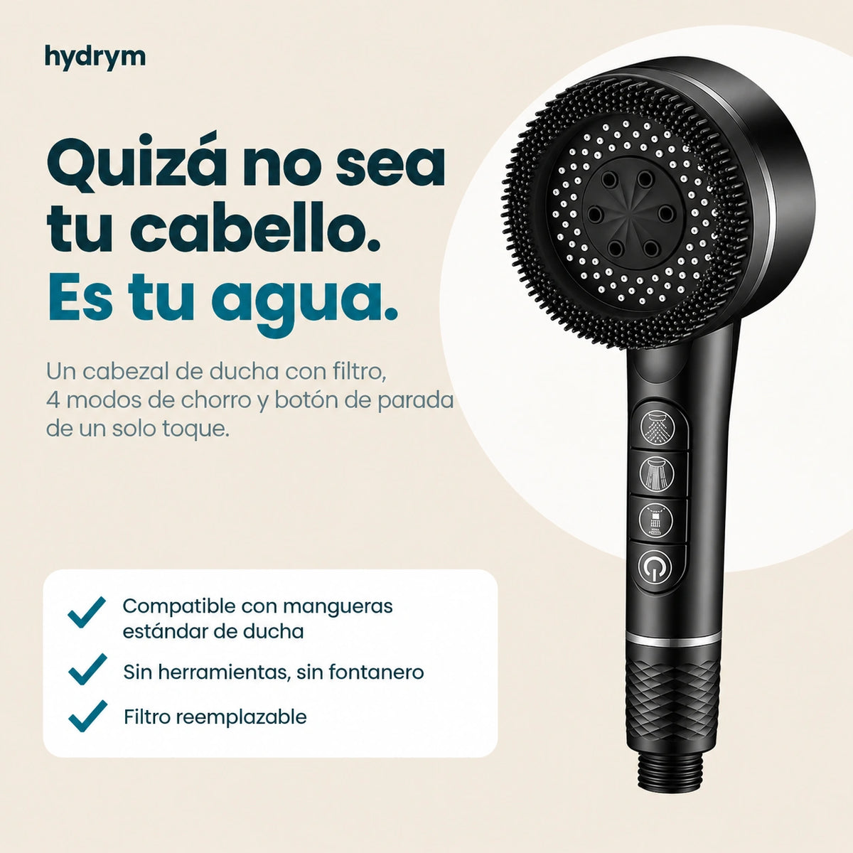 Regadera con Filtro Hydrym